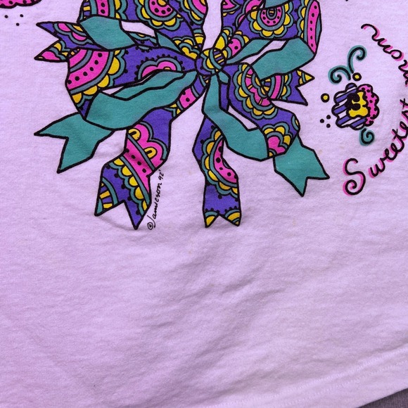 VTG Freestyle Graphic T Shirt Sweetest Bows Flowers Graphic Tee Women's Size L - Picture 5 of 8